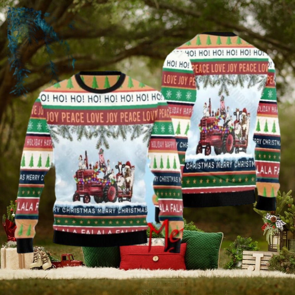Christmas Farm Animals Truck Ugly Christmas Sweater Gift Knitting Sweater Christmas Farm Animals Truck Ugly Christmas Sweater Gift Knitting Sweater