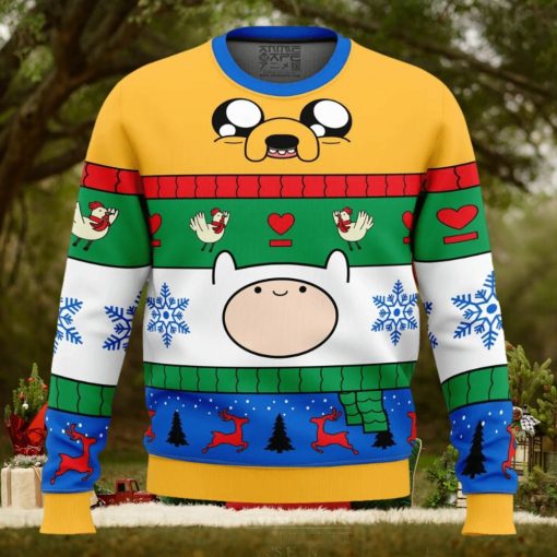 Christmas Finn and Jake Adventure Time Ugly Christmas Sweater