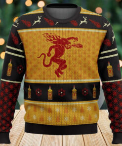 Christmas Fireball Whisky Ugly Christmas Sweater, Christmas Drinking shirt