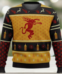 Christmas Fireball Whisky Ugly Christmas Sweater, Christmas Drinking shirt