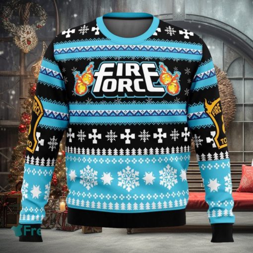 Christmas Flame Fire Force Ugly Christmas Sweaters 3D Super Hot