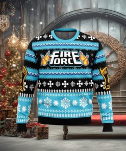Christmas Flame Fire Force Ugly Christmas Sweaters For Men And Women