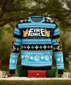 Christmas Flame Fire Force Ugly Christmas Sweaters For Men And Women