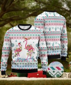Christmas Flamingo Ugly Sweater, Cute Animal Christmas Sweater, Family Ugly Xmas Sweater, Tropical Xmas Woman Sweater, Gift For Her