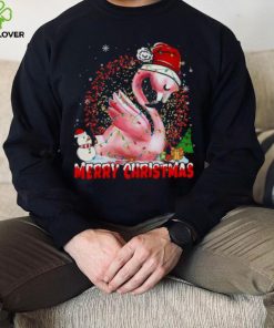 Christmas Flamingos Merry Christmas Light Flamingo shirt