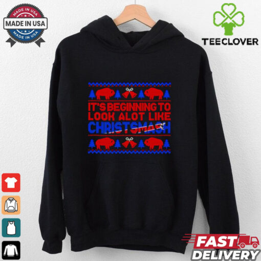 Christmas Football Buffalo Bills it’s beginning to look alot like Christsmash shirt