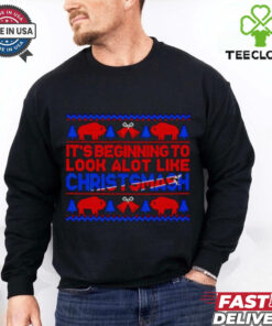 Christmas Football Buffalo Bills it’s beginning to look alot like Christsmash shirt