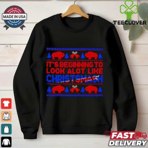 Christmas Football Buffalo Bills it’s beginning to look alot like Christsmash shirt