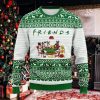 Glowing Flower And White Cat Ugly Christmas Sweater
