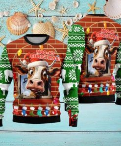 Christmas Funny Cow Ugly Christmas Sweater Gift Knitting Sweater