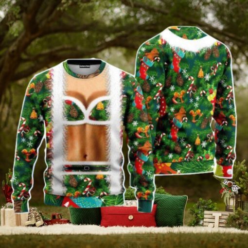 Christmas Funny Faux Bra Suit Christmas Unisex Ugly Sweater