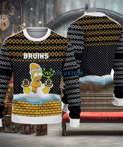 Christmas Gift Boston Bruins Logo Simpson Christmas Ugly Sweater