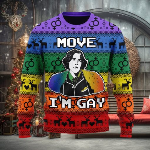 Christmas Gift Move I’m Gay Men And Women Ugly Christmas Sweater