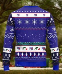 Christmas Gift NHL New York Rangers Cute 12 Grinch Face Xmas Day Ugly Christmas Sweater