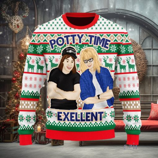 Christmas Gift Potty Time Exellent Men And Women Ugly Christmas Sweater
