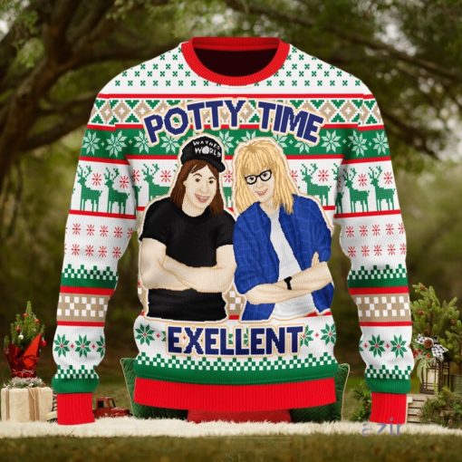 Christmas Gift Potty Time Exellent Men And Women Ugly Christmas Sweater