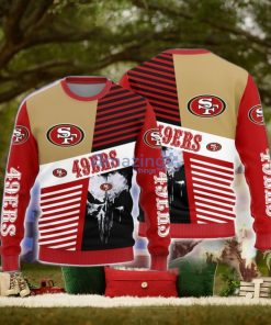 Christmas Gift San Francisco 49ers Skull Pattern 3D Ugly Christmas Sweater For Men And Women
