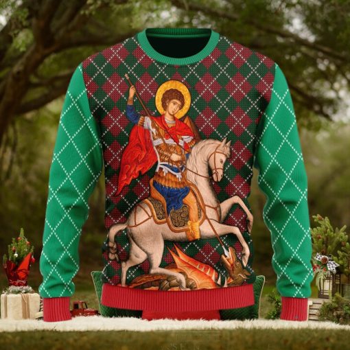 Christmas Gift St. George Men And Women Ugly Christmas Sweater