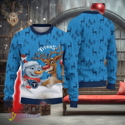 Christmas Gift Tennessee Titans Christmas Snowman Reindeer Cute Ugly Christmas Sweater