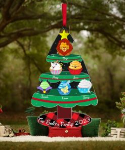 Christmas Gifts For Family, Personalized Cupcake Family Ornament