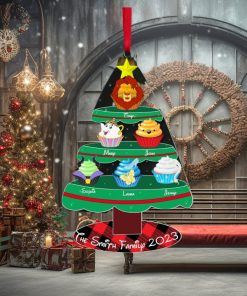 Christmas Gifts For Family, Personalized Cupcake Family Ornament