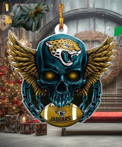 Christmas Gifts For Football Fans NFL Jacksonville Jaguars Xmas Skull Ornament