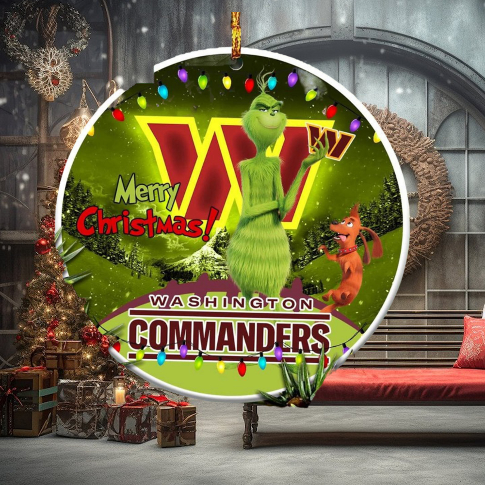 Christmas Gifts Merry Christmas Washington Commanders NFL Funny Grinch Tree Ornament Christmas Gifts Merry Christmas Washington Commanders NFL Funny Grinch Tree Ornament
