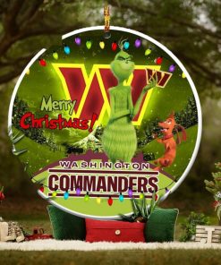 Christmas Gifts Merry Christmas Washington Commanders NFL Funny Grinch Tree Ornament