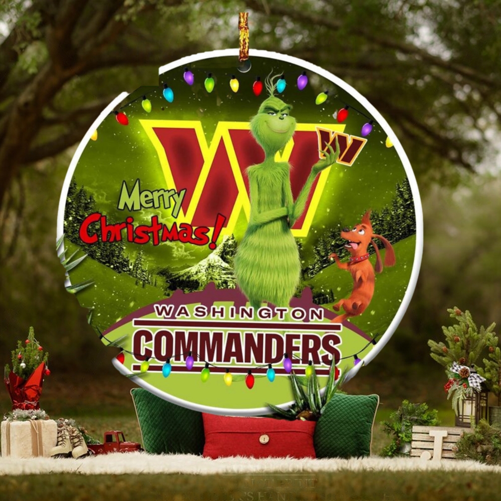 Christmas Gifts Merry Christmas Washington Commanders NFL Funny Grinch Tree Ornament Christmas Gifts Merry Christmas Washington Commanders NFL Funny Grinch Tree Ornament