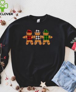 Christmas Gingerbread with Buffalo Plaid Print Xmas T Shirt