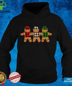 Christmas Gingerbread with Buffalo Plaid Print Xmas T Shirt