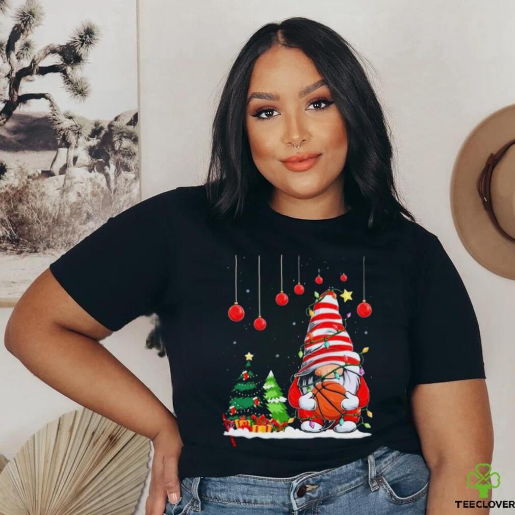 Christmas Gnome Holding A Basketball Ball Pajama Xmas Tree shirt Christmas Gnome Holding A Basketball Ball Pajama Xmas Tree shirt