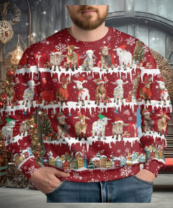 Christmas Goat Ugly Sweater, Goat Holiday Sweater