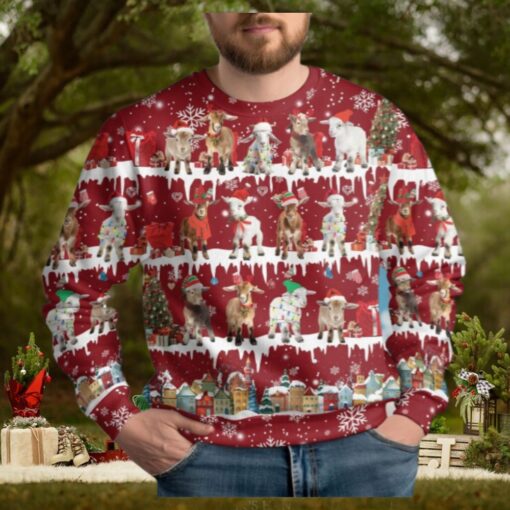 Christmas Goat Ugly Sweater, Goat Holiday Sweater