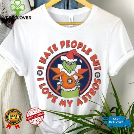 Christmas Grinch Houston I Hate People But I Love My Astros T Shirt