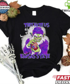 Christmas Grinch Kansas State Wildcats fan they hate us aint us shirt