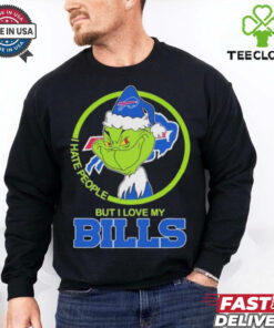 Christmas Grinch X Buffalo Bills I Hate People But I Love My Bills Shirt
