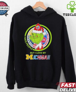 Christmas Grinch X Michigan Sports Teams I Hate People But I Love My Michigan Shirt