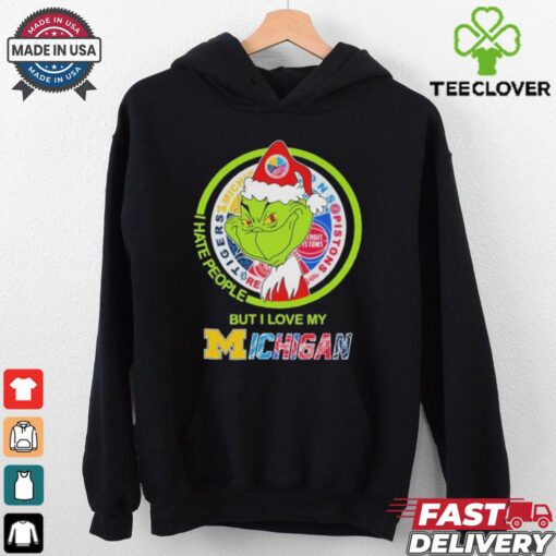 Christmas Grinch X Michigan Sports Teams I Hate People But I Love My Michigan Shirt