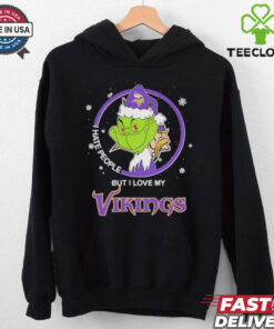 Christmas Grinch X Minnesota Vikings I Hate People But I Love My Vikings Shirt 2 Christmas Grinch X Minnesota Vikings I Hate People But I Love My Vikings Shirt