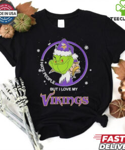 Christmas Grinch X Minnesota Vikings I Hate People But I Love My Vikings Shirt 3 Christmas Grinch X Minnesota Vikings I Hate People But I Love My Vikings Shirt