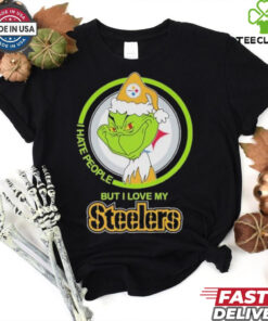Christmas Grinch X Pittsburgh Steelers I Hate People But I Love My Steelers Shirt