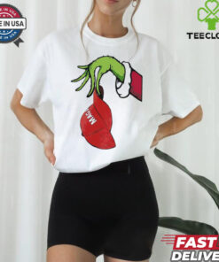 Christmas Grinch hand holding Maga hat shirt