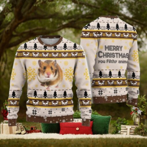 Christmas Hamster Ugly Sweater, Merry Hamstermas Holiday Sweater