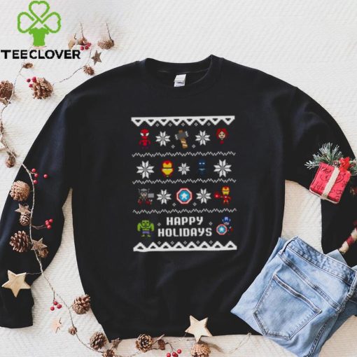 Christmas Happy Holidays Avengers Pixel hoodie, sweater, longsleeve, shirt v-neck, t-shirt