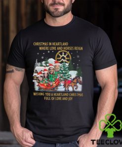 Christmas In Heartland Where Love And Horses Reign Wishing You A Heartland Christmas Full Of Love And Joy Unisex T Shirt