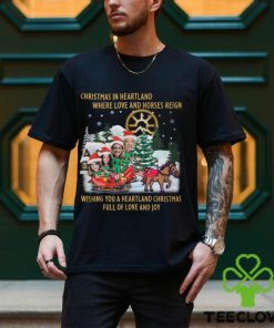 Christmas In Heartland Where Love And Horses Reign Wishing You A Heartland Christmas Full Of Love And Joy Unisex T Shirt