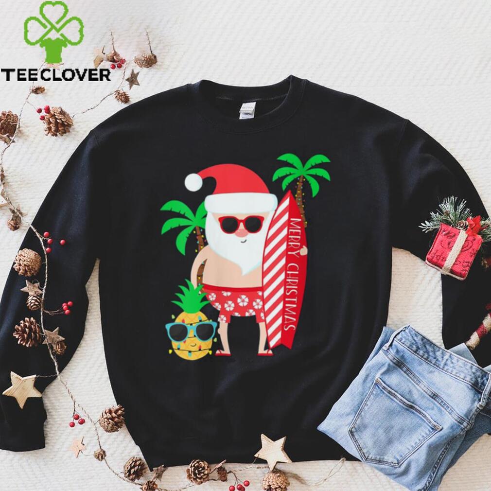 Christmas In July Party Costume Clothing Santa Surfing Shirt Christmas In July Party Costume Clothing Santa Surfing Shirt