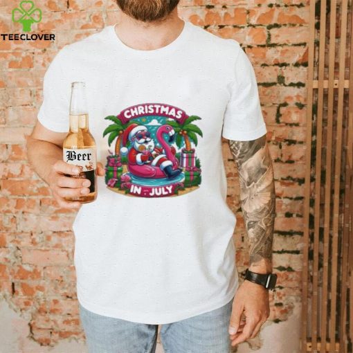 Christmas In July Santa Claus On The Beach Shirt