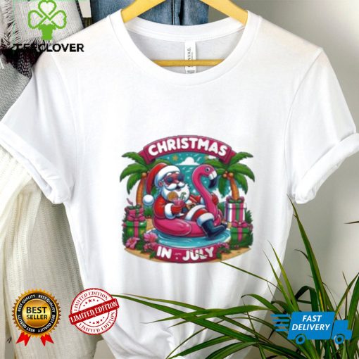 Christmas In July Santa Claus On The Beach Shirt
